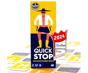 ATM Gaming Quickstop - The Letter Duel - Card Game for Teenagers and Adults - Fast and Crazy - 2 to 7 Players - Card Game from 10 Years - Family Game