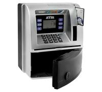 ATM Piggy Bank,Convenient Interesting Kids ATM Machine,Safe Talking ATM Piggy Bank,Digital Electronic Savings Safe Machine Box for Children (Black)