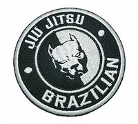 ATM162T Brazilian Jiu Jitsu Embroidered Patch Iron or Sew Kimono 3.5 x 3.5 x 0.1 inches