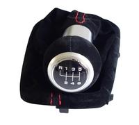 Atmophe Car Gear Shift for A3 S3 2001 2002 2003 5/6 Speed Complete Black Red Gear Shift Knob Suede Leather Gaiter Boot Cover(6 Speed-Black)