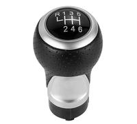 Atmophe Car Gear Shift for A3 S3 8p 2003-2013 for A4 S4 for Q5 S-Line 2007-2015 Leather Shifter Car Gear Shift Knob 12mm 5/6 Speed Handle(Silver 6 Speed)