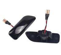 Atmophe For Volvo S60 V70 XC90 S80 XC70 1998-2007 30722641 30722642 Dynamic LED Amber Side Marker Blinker Turn Signal Light Mirror Indicator(Dynamic Smoked Black)