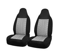 Atmophe Universal Car Seat Covers Breathable Four Season Summer Protection Cushion Car Seat Cover Protector(2pcs Black Gray)
