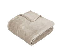 Atmosphera Flannel Blanket Beige 130 x 180 cm