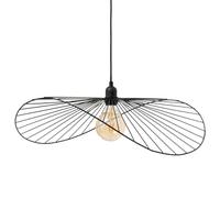 Atmosphera Interior Creator Adelia Pendant Light Metal Black 40 W Glamour Light with Adjustable Cable 80 cm for Living Room, Kitchen, Office, Bedroom