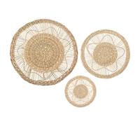 Atmosphera Set of 3 Wall Decorations - Reed - D38 cm
