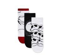 Atmosphere Licensed Primark NBC Nightmare Before Christmas trainer socks shoe size 4 5 6 7 8 - Halloween - Jack Skellington - 3 pk pack 3 pairs