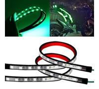 Atmosphere Motorcycle Led Lights Strips 32CM 12V Underglow Under Dash Underbody Lights for SUV,Car,RV,ATV,Bike,Boat，Courtyard， Scenic Spot，PACK of 2