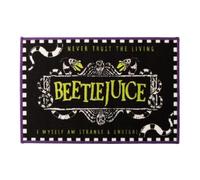 Atmosphere Primark licensed Beetlejuice doormat - halloween black white and purple