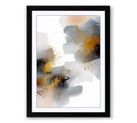 Atmospheric Drift Abstract Framed Wall Art Print A2 (59.4×42cm) Black, Wall Decor for Living Room, Bedroom, Office & Home, Ready to Hang, Art Gift
