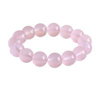 ATMRC Rose Quartz Crystal Beads Bracelet for Women, Natural Crystal Gemstone Stretch Bracelet Handcrafted Energy Stone Jewelry(11mm)