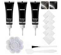 atnayo 11 Pcs Black Leather Repair Kit, Colour Filler Restorer for Fixing Car Seat Steering Wheel Sofa Scratch