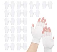 atnayo 15 Pairs of Fingerless Cotton Gloves for Dry Hands,Moisturising Gloves for Eczema, for Sleeping Eczema Spa, Skin Treatment