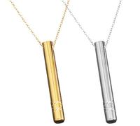 atnayo 2 Pcs Breathing Necklace, Stainless Anxiety Necklace, Relief Breathlink (Gold/Copper)
