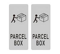 atnayo 2 Pcs Parcel Box Sign, Acrylic Parcel Box Sticker, Waterproof No More Lost Goods