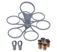 atnayo 2pcs 6cups Drinks Holder With Handle Holiday, Drinks Carrier Tray Holiday Portable & Foldable, Reusable