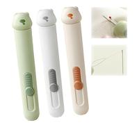 atnayo 3 Pcs 2 in 1 Needle Threader Seam Ripper Tool for Sewing Crafting Quilting and Knitting