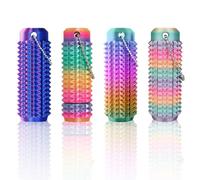 atnayo 4 Pcs Pain Stimming Fidgets, 3D Printed Pain Stim Fidget Keyring for Stress Relief & Massager