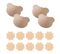 atnayo 7 Pairs Sticky Bra Inserts, Strapless Self Adhesive Sticky Bra Pads for Any Cup Cover Beige