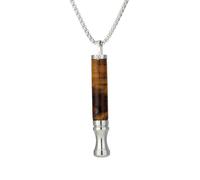 atnayo Breathing Necklace, Tiger Eye Stone Breathlace for Men Women