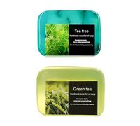 atnayo Natural Soap Bar, Tea Tree Oil Green Tea Organic Soap, Antifungal Body Soap
