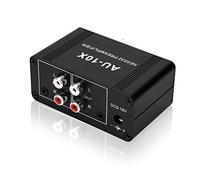 ATNEDCVH Mini small stereo audio preamplifier, Headphone amplifier, Gain 20dB phono turntable phonograph preamp, Dual op amp NE5532 with RCA 3.5mm input to RCA 3.5mm output (Black)