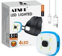 ATNKE Replacement LED Lights for Lighted Beanie Hat, USB Type C Rechargeable Ultra Bright Headlamp Light Hands Free Head Torch Gifts for Men and Women/Type C/White Light