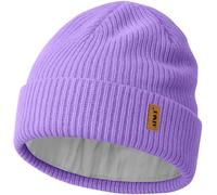 ATNKE Unisex Knit Beanie Hat, Stretchy Thick Warm Fleece Lined Daily Winter Soft Cuffed Wooly Skull Cap Gifts for Men Dad and Women