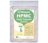ATNreuro 100 Count Size 4 Empty Vegan Capsules -Very Tiny Empty Pill Capsules for Powders Supplements