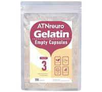 ATNreuro Size 3 Gelatin Capsules Empty Gelatin Capsules 100 Count Very Tiny Empty Pill for Powders