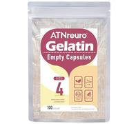 ATNreuro Size 4 Empty Gelatin Capsules 100 Count Very Tiny Empty Pill Capsules for Powders