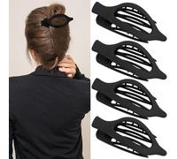 Atoden Black Hair Clips Flat Hair Clips for Thick Hair 4Pcs Large Lay Flat Hair Clips for Women