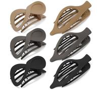 Atoden Large Hair Clips for Thick Hair 6Pcs Flat Claw Clips for Thin Hair 2 Shapes