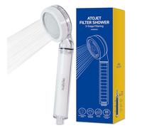 Atojet Korea's Beauty Culture Inspired Filter Shower Head, Pure Carbon Filters for Softer Skin and Smoother Hair, Carbon Composite Filter, Single Shower Head (AJ8200MC-SNG-1)