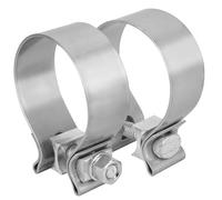 Atokrtact 2.5 Inch Exhaust Clamp,Narrow Band Stainless Steel 2PCS（63mm） | 2.5 exhaust clamp for 2.5" OD-ID Slip Fit Exhaust Pipe, Muffler, Catalytic Converter & Exhaust System Repair