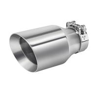 Atokrtact 2.5 to 3.5 Inch Exhaust Tip 2.5"Inlet to 3.5"Outlet Exhaust Tips 6.7" Length Muffler Tip 304 Stainless Steel Tailpipe Diesel Exhaust Tip Double Wall Polished Slant Cut Clamp On (Sliver)
