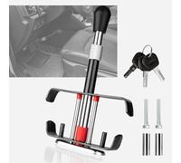 Atokrtact Automotive Brake Clutch Pedal Lock - Stainless Steel Heavy Duty Anti Theft Car Device with Adjustable Length Car Security Lock for Cars, Trucks, SUV's, Van Security with 3 Keys