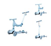 ATOM 4-in-1 Evolve Scooter for Kids | From Bobble Bike to Parent Handle Ride-On to Tilt-to-Steer Move N Groove Scooter to Mini Cruiser | Adjustable Handle & Seat Height | Available in Pink or Blue 2+