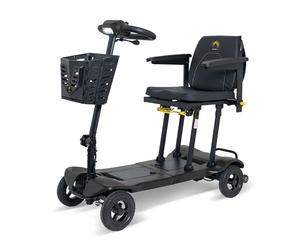 Atom Fold. 15.2kg -Ultra-Lightweight Folding Mobility e-Mobility Device Dual Battery Option for Up to 18 Mile Range -Foldable Storage Basket -LED Light -Pavement Use (Matt Black)