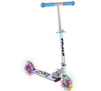 ATOM Holographic Light-Up Inline Scooter for Kids Ages 4-7 | Foldable 2-Wheel Kick Ride with LED Wheels & Adjustable Handlebar | Push Scooter for Boy