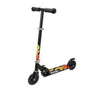 ATOM Inline Childrens Scooters | Kids Push Scooter With Adjustable Handle Height | Easy Foldable Kids' Scooter For Boys And Girls| Kick Scooter | Ages 5-12 (Black Flames)