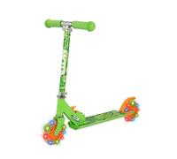 ATOM Light Up Inline Scooter for Kids | Foldable 2-Wheel Scooter with Light-Up Wheels, Adjustable Handlebar, Folding Lock System | Available in Dinosaur or Unicorn Theme | Outdoor Ride On Toy Ages 4+