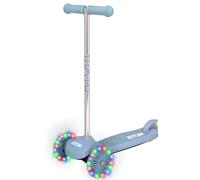 ATOM Light-Up Move 'N' Groove Kids Scooter - Baby Blue | 3-Wheel Tilt-to-Turn Kick Scooter with LED Flashing Wheels | Ages 2-5