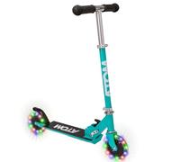 ATOM Light Up Wheels Inline Childrens Scooters | Kids Push Scooter With Adjustable Handle Height | Easy Foldable Kids' Scooter For Boys And Girls| Kick Scooter | Ages 4-7 (Teal)