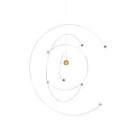 Atom Model Hanging Mobile Metal Modern Nordic Science Decor