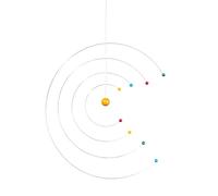 Atom Model Hanging Mobile Rainbow Modern Style Indoor Mobiles Decor - 13 Inches - Handmade in Denmark by Flensted