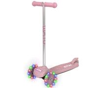 ATOM Pink 3-Wheel Light-Up Scooter for Kids Ages 2?5 | Tilt-to-Turn Balance Toy with LED Flashing Wheels | First Toddler Push Toy for Girls & Boys