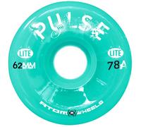 Atom Skates Outdoor Quad Roller Wheels 78A - Pulse Lite - 62x33 Mint - 2 Packs - 8 Wheels