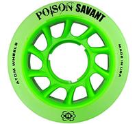 Atom Skates Poison Savant Skate Wheels Green 2 Packs - 8 Wheels / 59mm x 38mm