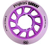 Atom Skates Poison Savant Skate Wheels Purple 2 Packs - 8 Wheels / 59mm x 38mm